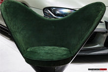 Load image into Gallery viewer, DARWINPRO CARBON FIBER HEART-SHAPED BRITISH GREEN SUEDE LOUNGE CHAIR