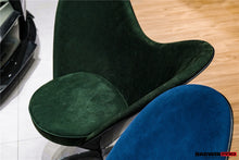 Load image into Gallery viewer, DARWINPRO CARBON FIBER HEART-SHAPED BRITISH GREEN SUEDE LOUNGE CHAIR