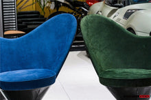Load image into Gallery viewer, DARWINPRO CARBON FIBER HEART-SHAPED MARINE BLUE SUEDE LOUNGE CHAIR