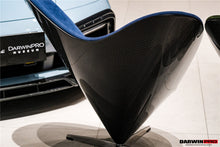 Load image into Gallery viewer, DARWINPRO CARBON FIBER HEART-SHAPED MARINE BLUE SUEDE LOUNGE CHAIR
