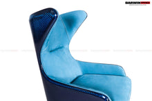 Load image into Gallery viewer, DARWINPRO CARBON FIBER LUNAR BLUE SUEDE LOUNGE CHAIR