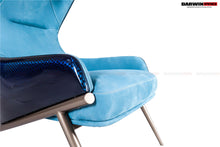 Load image into Gallery viewer, DARWINPRO CARBON FIBER LUNAR BLUE SUEDE LOUNGE CHAIR