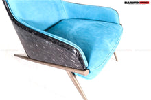 Load image into Gallery viewer, DARWINPRO CARBON FIBER LUNAR BLUE SUEDE LOUNGE CHAIR