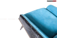 Load image into Gallery viewer, DARWINPRO CARBON FIBER LUNAR BLUE SUEDE LOUNGE CHAIR
