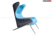 Load image into Gallery viewer, DARWINPRO CARBON FIBER LUNAR BLUE SUEDE LOUNGE CHAIR