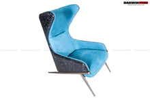 Load image into Gallery viewer, DARWINPRO CARBON FIBER LUNAR BLUE SUEDE LOUNGE CHAIR
