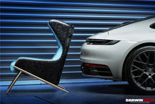 Load image into Gallery viewer, DARWINPRO CARBON FIBER LUNAR BLUE SUEDE LOUNGE CHAIR