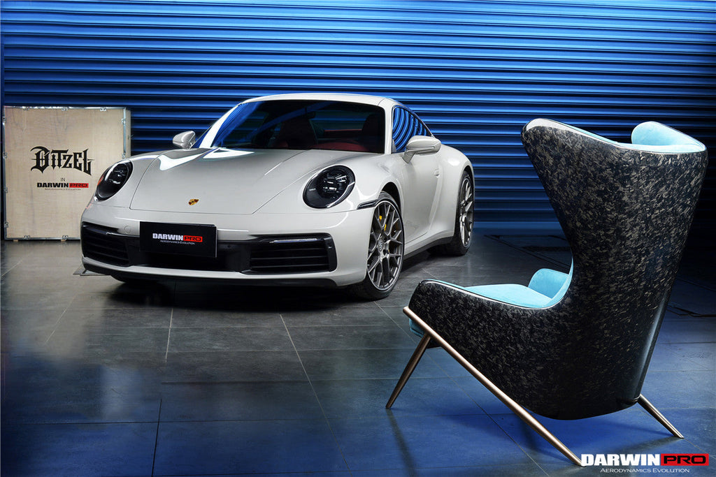 DARWINPRO CARBON FIBER LUNAR BLUE SUEDE LOUNGE CHAIR