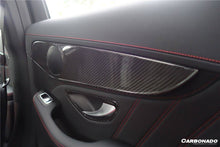 Load image into Gallery viewer, 2015-2021 Mercedes Benz W205 C Class GLC X253 Carbon Fiber Interior Door Handle Cover Trim - Carbonado