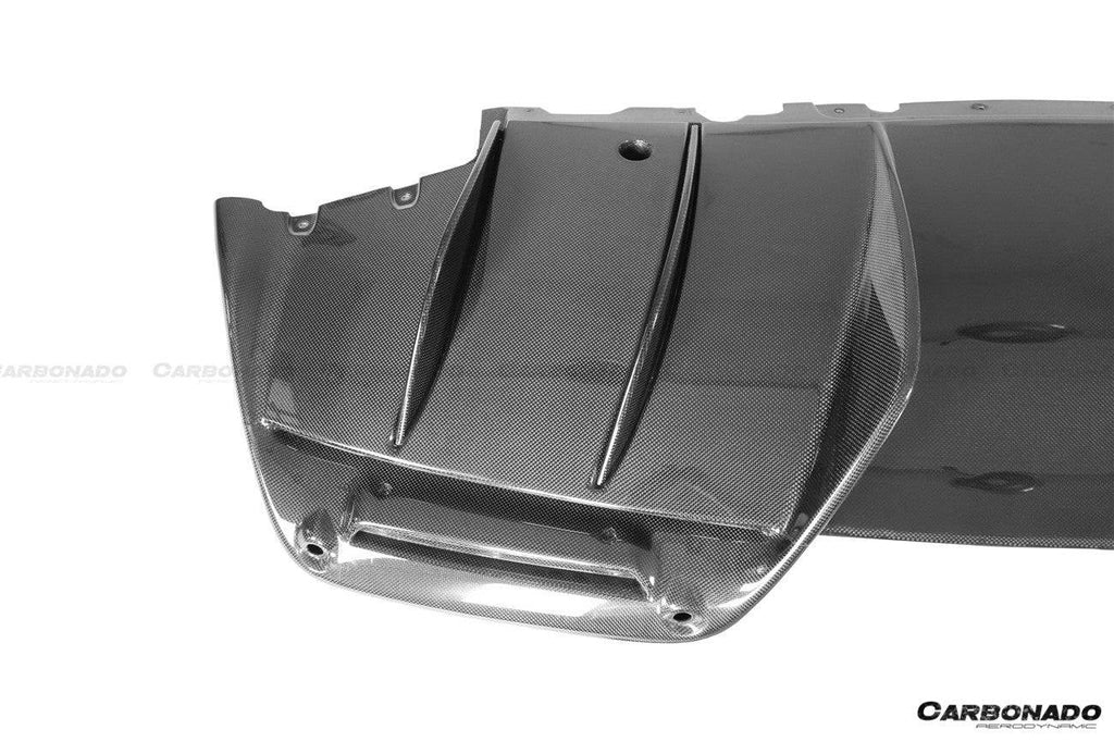 2022-UP Ferrari 296 GTB OE Style Carbon Fiber Rear Diffuser - Carbonado Aero