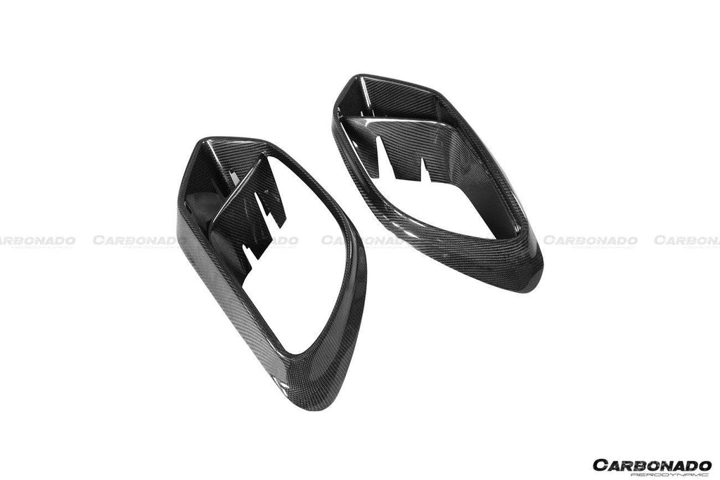 2019-2023 Mercedes Benz AMG GT63/S 4Door Coupe X290 BRS STYLE Carbon Fiber FRONT BUMPER Air Vents - Carbonado Aero