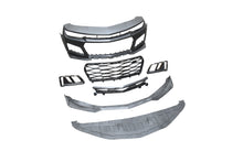 Load image into Gallery viewer, 2010-2015 Chevy Camaro ZL1 Front Bumper Conversion 7pcs Full Kit Flat BLK Body Kit