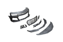 Load image into Gallery viewer, 2010-2015 Chevy Camaro ZL1 Front Bumper Conversion 7pcs Full Kit Flat BLK Body Kit