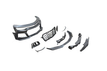 Load image into Gallery viewer, 2019-2025 Chevy Camaro ZL1 Front Bumper Conversion 9pcs Full Kit Flat BLK for Non-RS Headlights