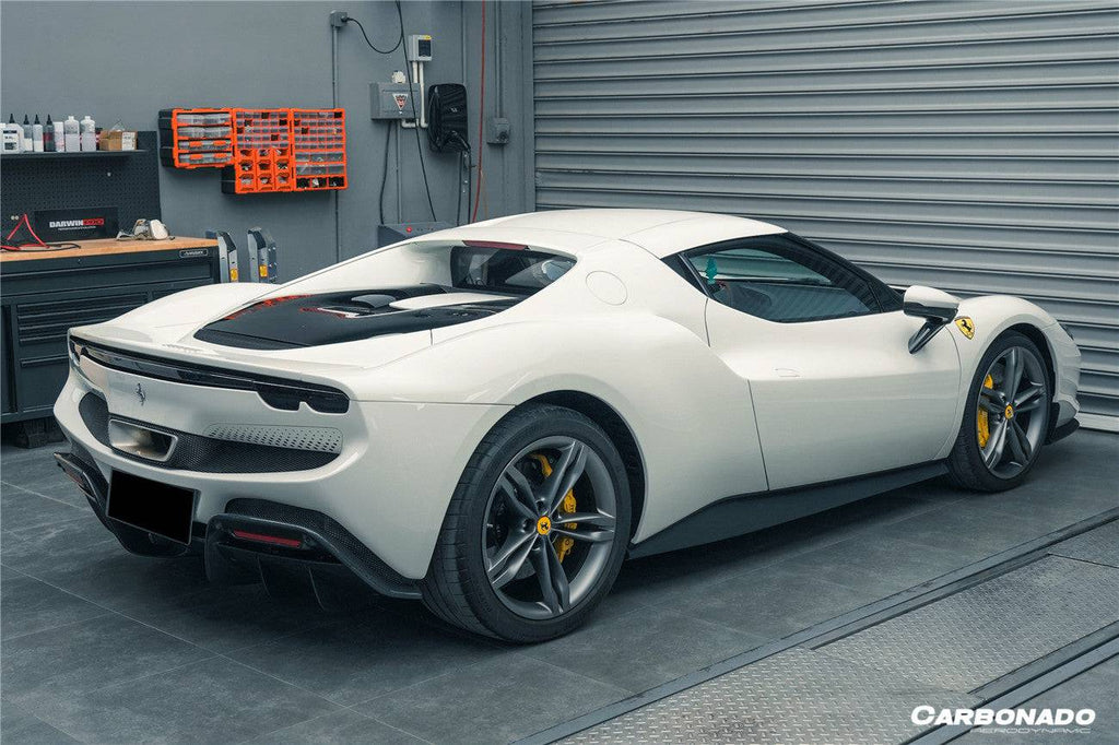2022-UP Ferrari 296 GTB OE Style Carbon Fiber Rear Diffuser - Carbonado Aero