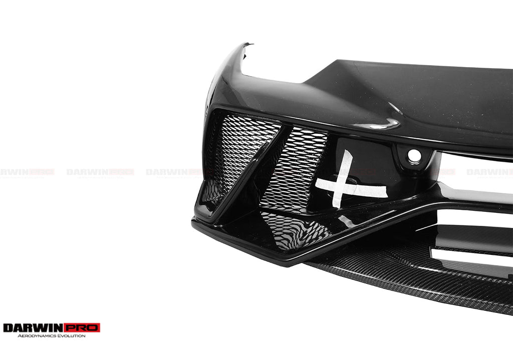 2015-2025 Lamborghini Huracan LP610 & LP580 & EVO & Tecnica BKSS Style Partial Carbon Front Bumper with Lip