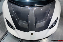 Load image into Gallery viewer, 2015-2025 Lamborghini Huracan LP610 &amp; LP580 &amp; EVO &amp; Tecnica BKSS Style Carbon Fiber Hood