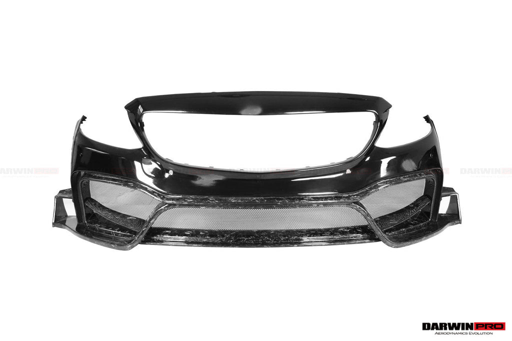 2015-2021 Mercedes Benz W205 C63 S AMG Sedan IMP Performance Partial Carbon Fiber front bumper - DarwinPRO Aerodynamics