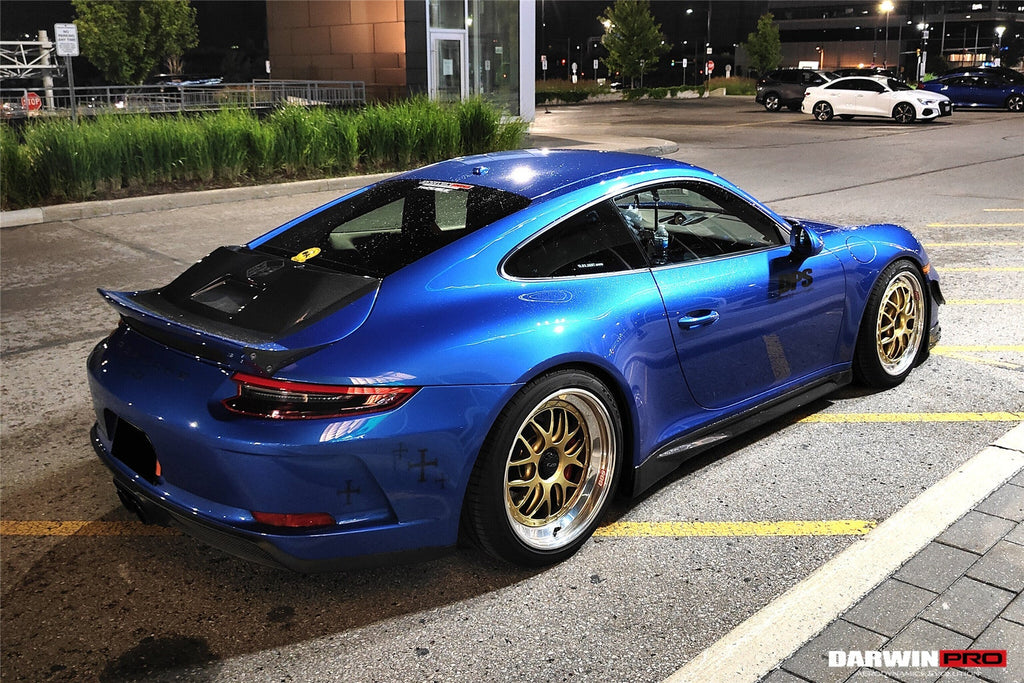 Darwinpro 2017-2019 Porsche 911 991.2 GT3 Only GT2RS Style Ducktail Spoiler with LED Light - DarwinPRO Aerodynamics