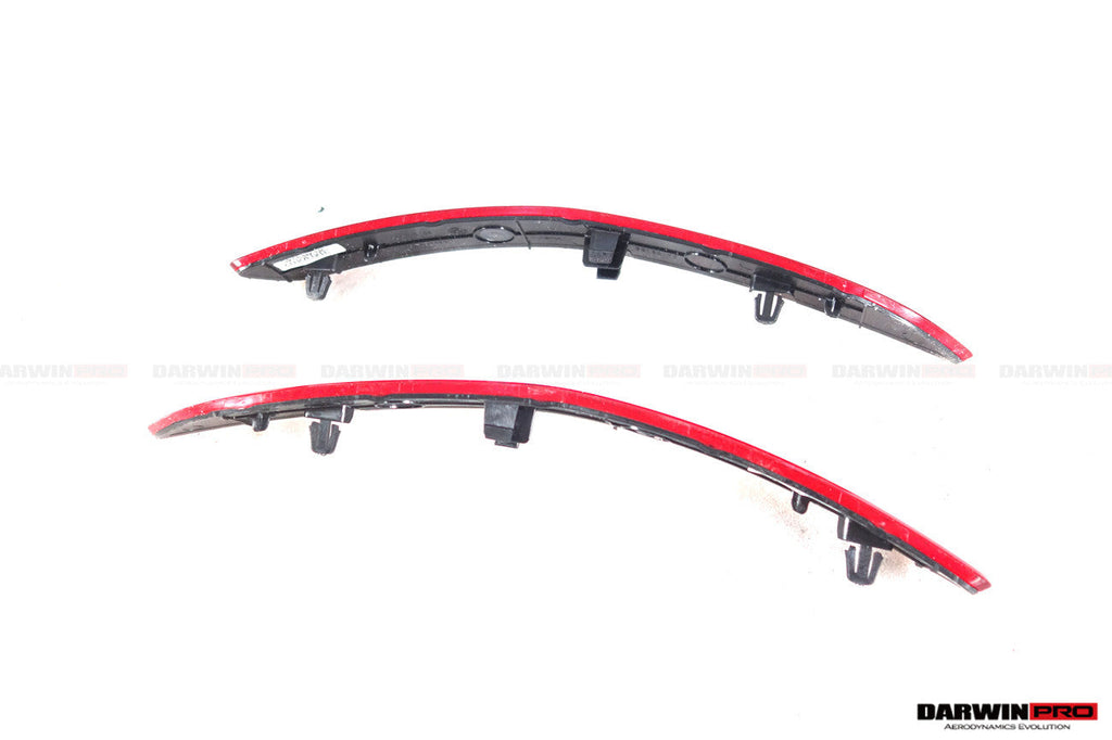 DarwinPRO 2019-2024 Porsche 911 992 Carrera & S & 4 & 4S & Targa & Cabriolet GT3 Style Rear Bumper Red Reflector Panels 