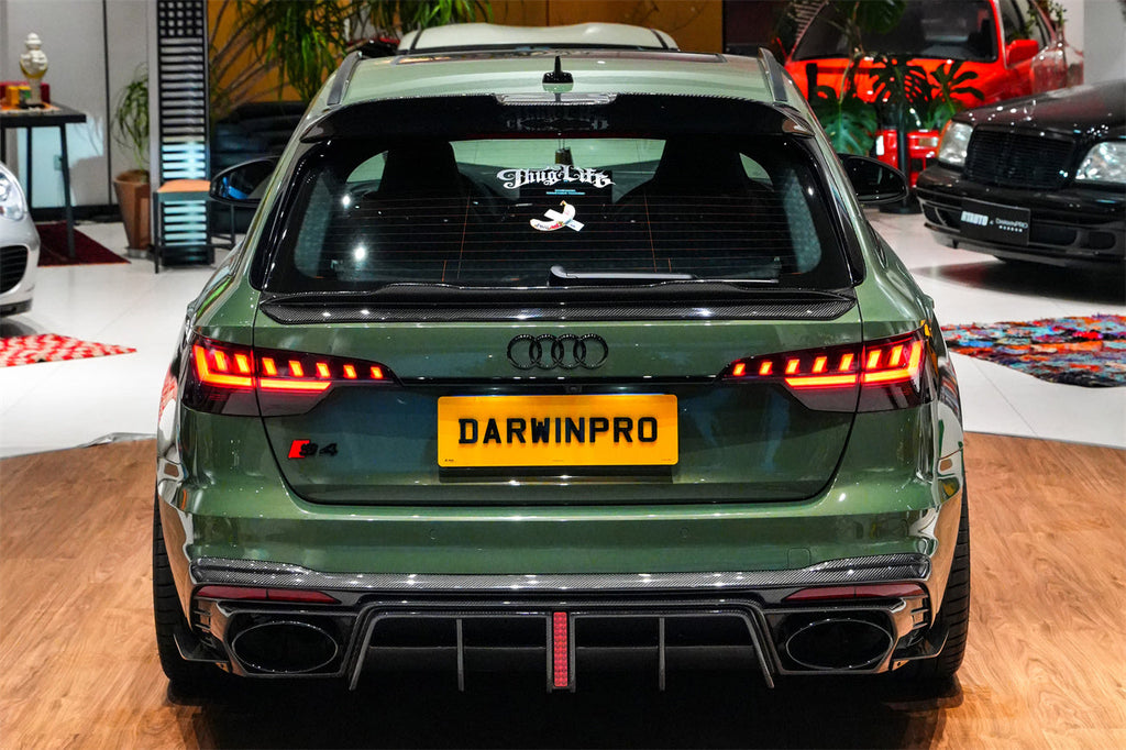 DarwinPRO 2020-2025 Audi S4 Avant B9.5 BKSS Style Carbon Fiber Rear Diffuser with exhasut tips