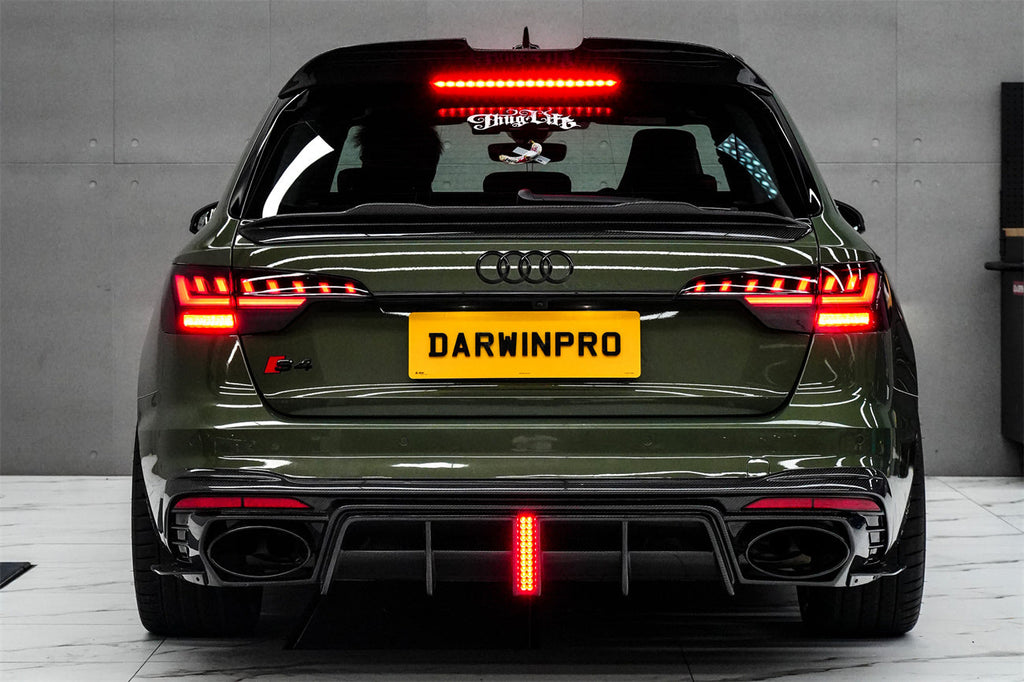 DarwinPRO 2020-2025 Audi S4 Avant B9.5 BKSS Style Carbon Fiber Rear Diffuser with exhasut tips