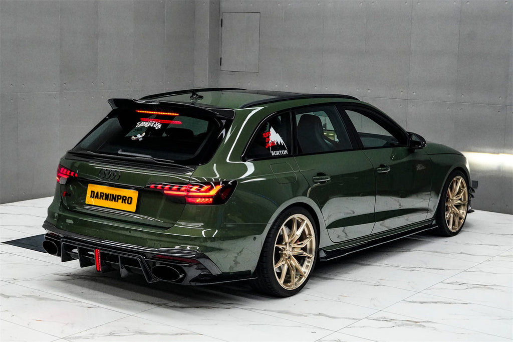 DarwinPRO 2020-2025 Audi S4 Avant B9.5 BKSS Style Carbon Fiber  Add On Side skirts Under Board