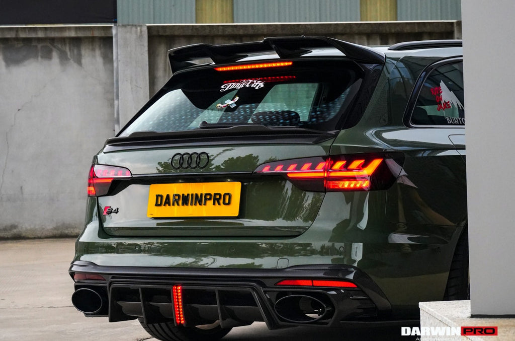 DarwinPRO 2017-2025 Audi S4 Avant B9 B9.5 BKSSII Style Carbon Fiber Trunk Spoiler