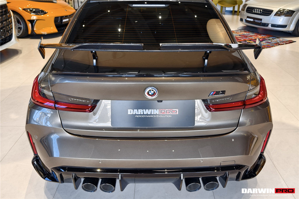 2021-UP BMW M3 G80 3 Series G20 M4 G82 4 Series G22 BKSSII Style Carbon Fiber Trunk Wing With Aluminum Slloy Wing Legs