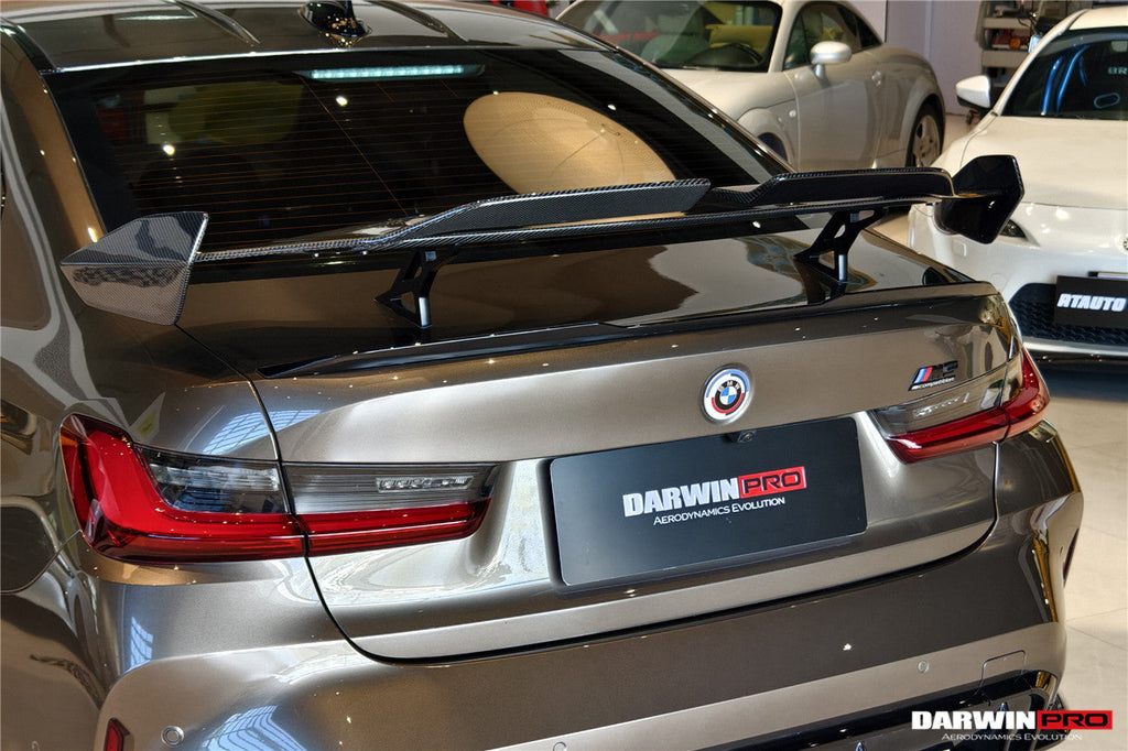 2021-UP BMW M3 G80 3 Series G20 M4 G82 4 Series G22 BKSSII Style Carbon Fiber Trunk Wing With Aluminum Slloy Wing Legs