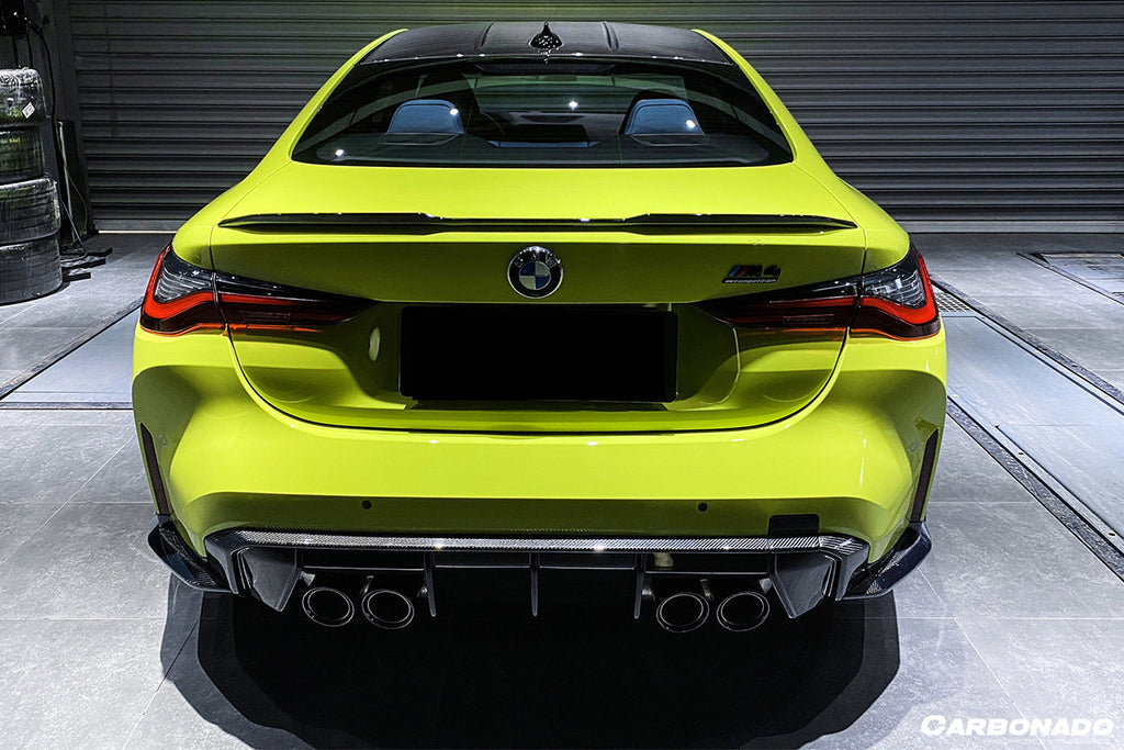 2021-UP BMW M3 G80 MP Style Carbon Fiber Quad Rear Lip with Winglets