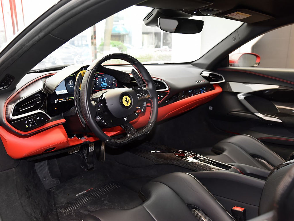 2022-UP Ferrari 296 GTB & GTS (Type F171) OE Style Dry Carbon Fiber Center Control Surround Panel Front End
