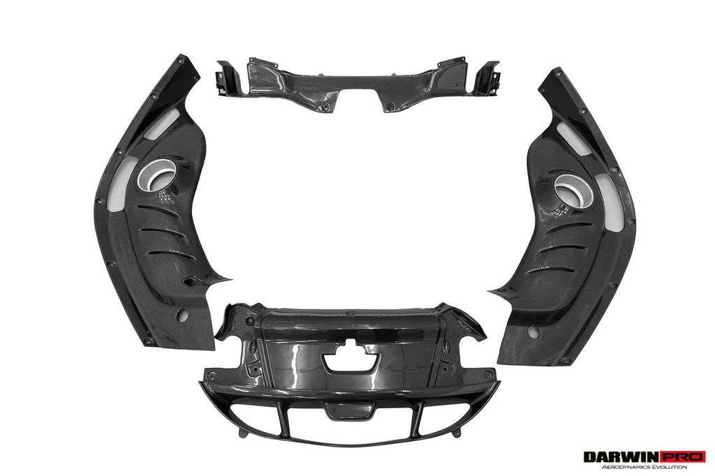 2022-UP Ferrari 296 GTB (Type F171) OE Style Dry Carbon Fiber Engine Bay Panel Replacement Kits 4pcs