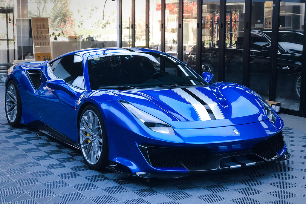 2015-2020 Ferrari 488 GTB & Spider Pista Style Front Bumper Set with Hood