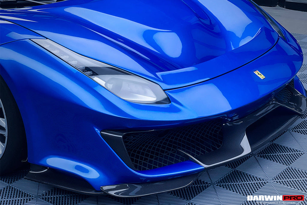 2015-2020 Ferrari 488 GTB & Spider Pista Style Front Bumper Set with Hood