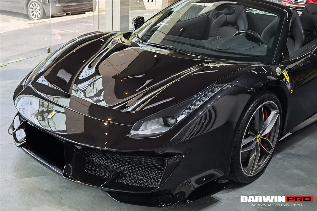 2015-2020 Ferrari 488 GTB & Spider Pista Style Front Bumper Set with Hood