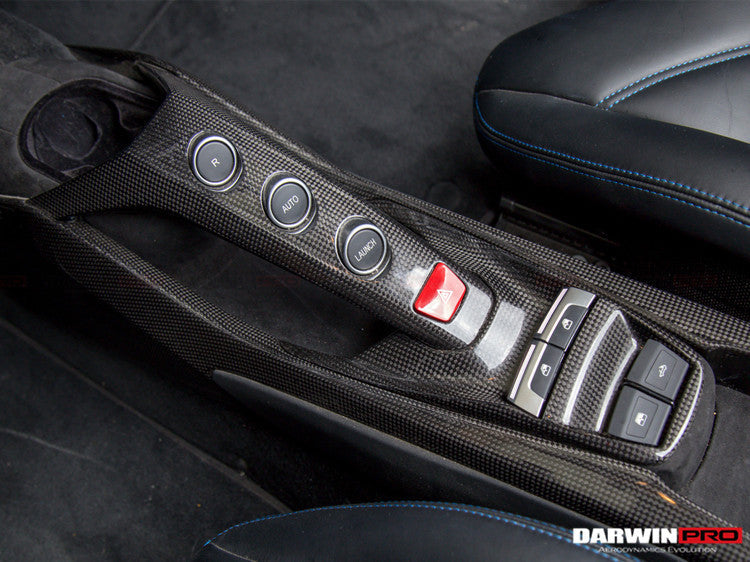 2015-2020 Ferrari 488 GTB & Spider Dry Carbon Fiber Bridge Support & Windows Switches Panel - DarwinPRO Aerodynamics