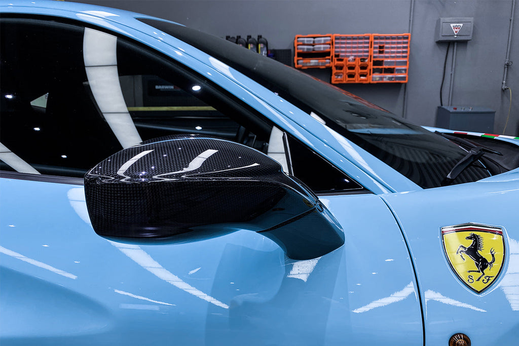 2015-2020 Ferrari 488 GTB & Spider Carbon Fiber Mirror House & Base Replacement