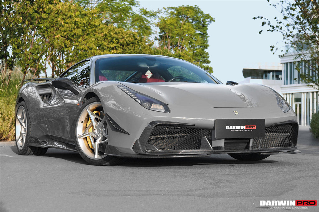 2015-2020 Ferrari 488 GTB & Spider iMP-Performance Carbon Fiber Front Bumper Canards