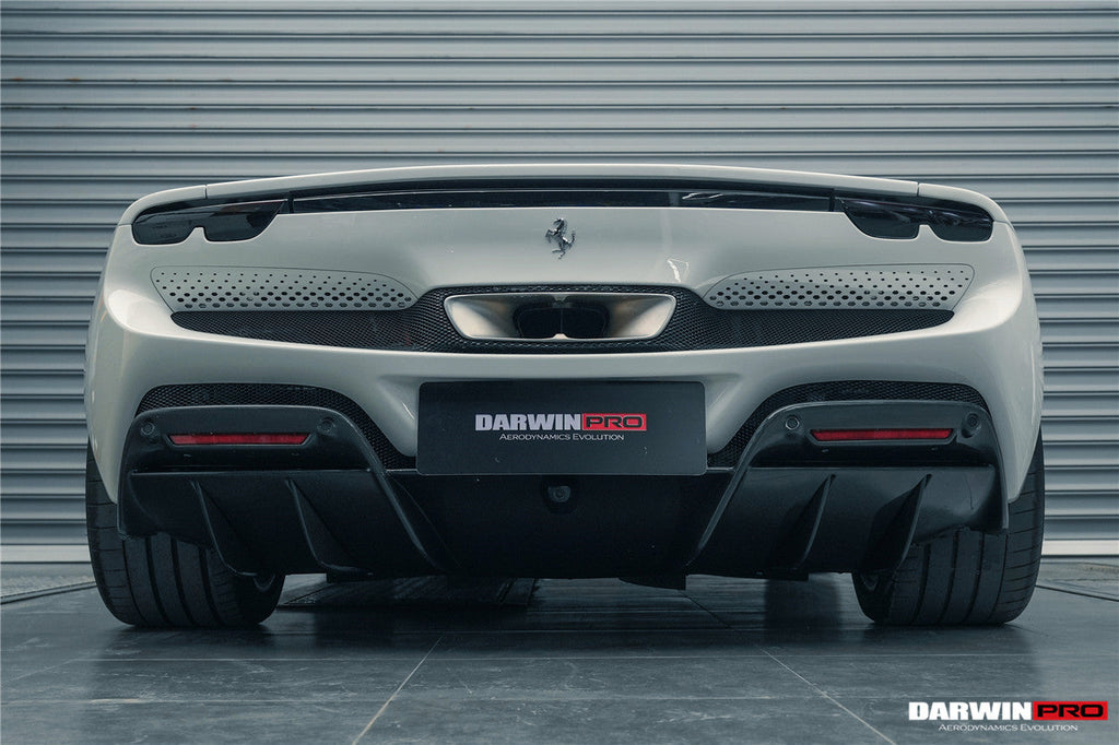 2022-UP Ferrari 296 GTB & GTS (Type F171) OE Style Carbon Fiber Rear Bumper w/ Diffuser