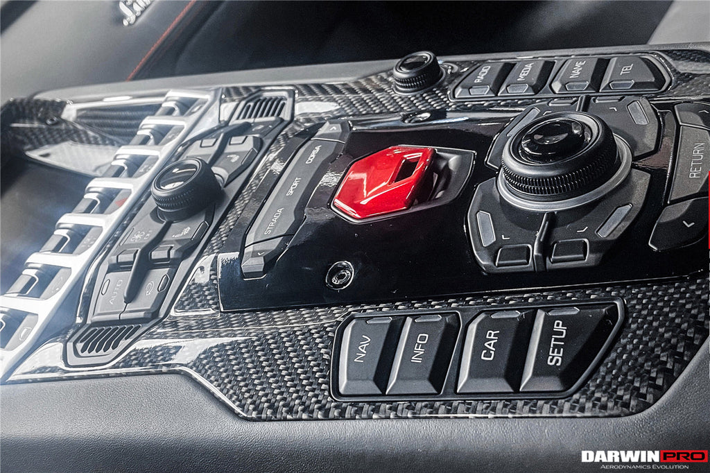2011-2016 Lamborghini Aventador LP700 Coupe Roadster Dry Carbon Fiber Centre Console Surround