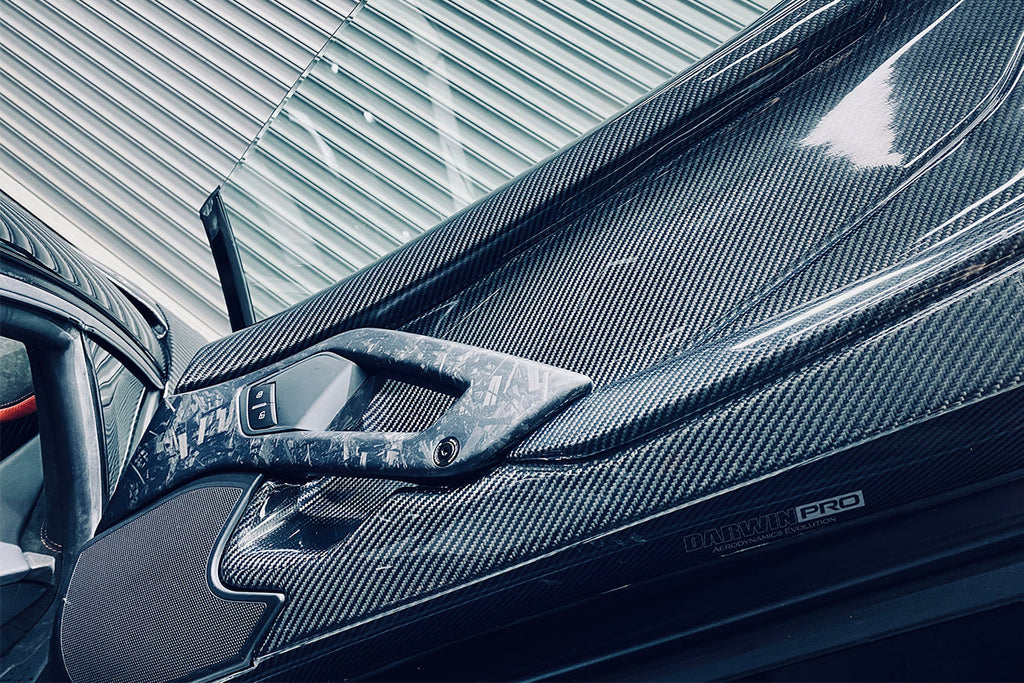 2011-2016 Lamborghini Aventador LP700 LP740 Coupe Roadster Carbon Fiber Inner Door Handle