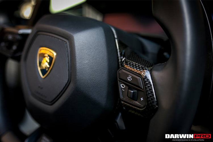 DarwinPRO 2015-2023 Lamborghini Huracan LP610 & LP580 & EVO Autoclave Carbon Fiber Center Steering Wheel Trim