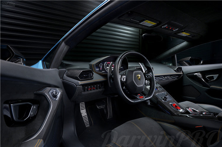 DarwinPRO 2015-2023 Lamborghini Huracan LP610 & LP580 & EVO Autoclave Carbon Fiber Center Steering Wheel Trim