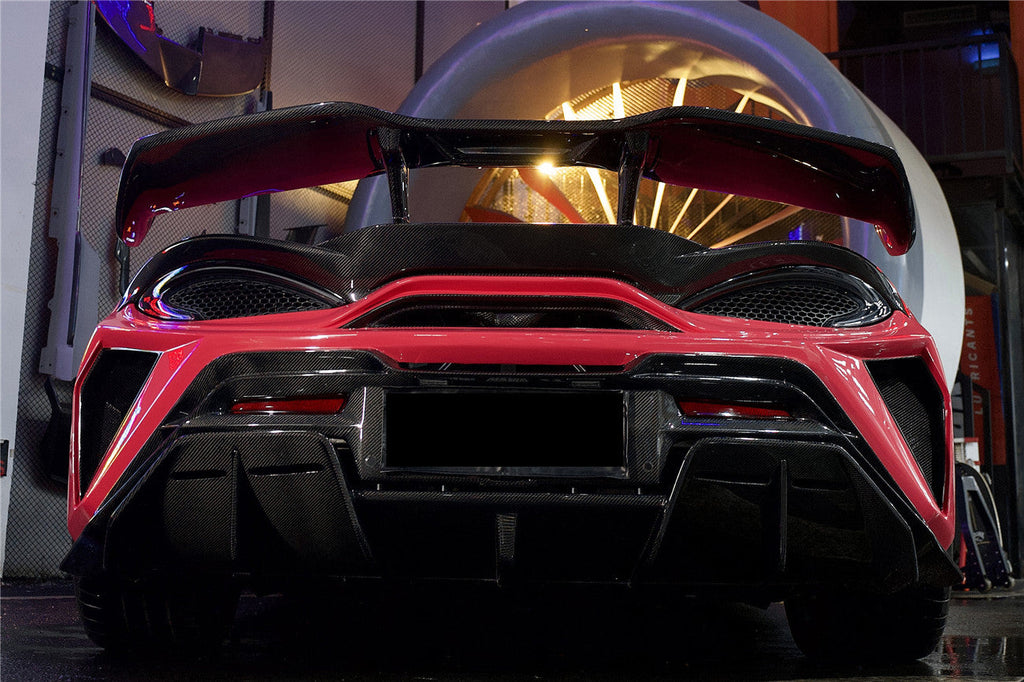Darwinpro 2015-2021 McLaren 540c & 570s BKSS Style Rear Bumper and Wing and Engine Trunk and Exhaust
