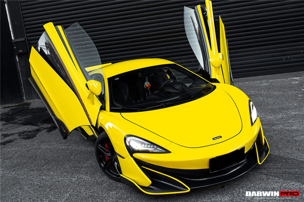 DarwinPRO 2015-2020 McLaren 540C & 570S Convert 600LT Carbon Fiber Front Bumper Lip With Undertray