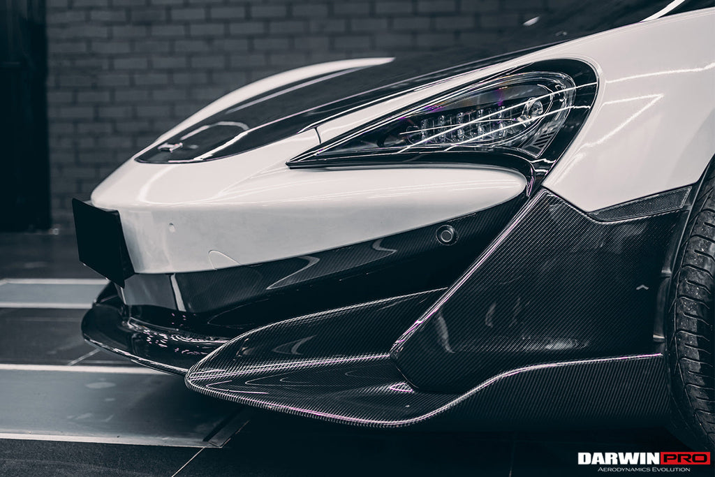DarwinPRO 2018-2021 McLaren 600lt Carbon Fiber Front Bumper Side Splitter