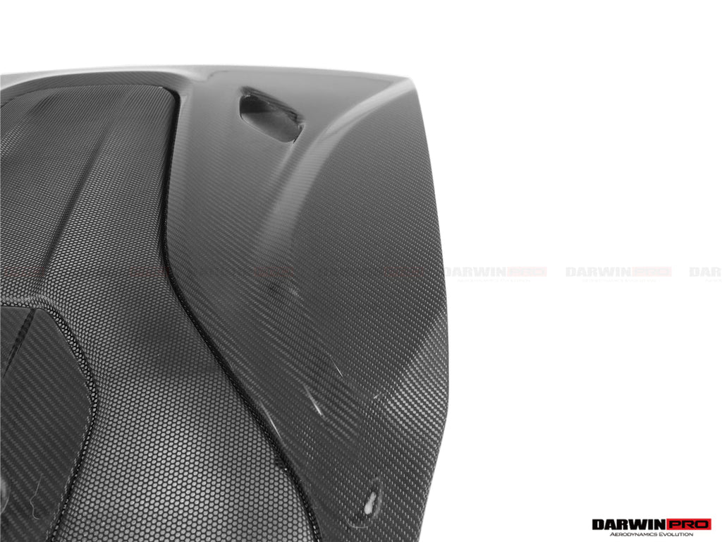 2015-2020 McLaren 540C & 570S & 570GT 600LT-Style Partial Carbon Fiber Rear Bumper with Diffuser  and Trunk Spoiler and Engine Trunk and Exhaust