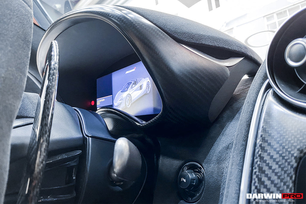 2015-2021 McLaren 540c 570s 570gt 600lt Dry Carbon Fiber Instrument Surround Panel Cover