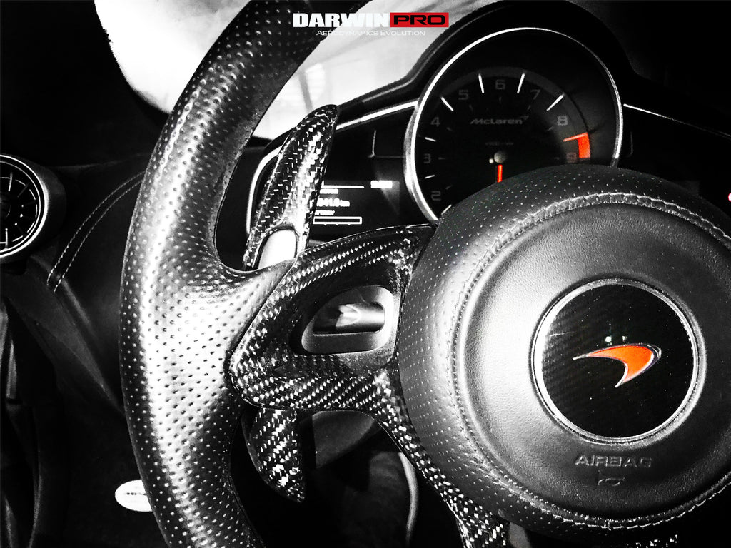 2011-2020 McLaren 540c 570s 650s 12C Autoclave Carbon Fiber Shift Paddles - DarwinPRO Aerodynamics